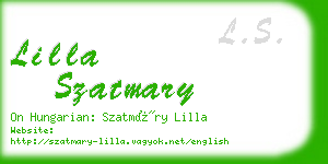 lilla szatmary business card